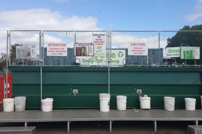 Glass bottles and jars can be recycled at all Waste Transfer Stations in the Rangitikei District.