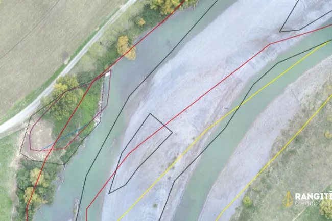 Image 3 – Plan of former landfill compared with changing flow of river