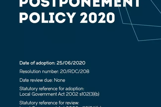 Rates Postponement Policy