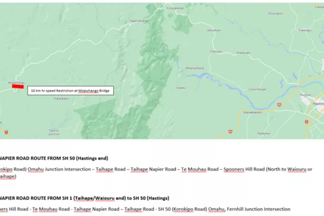 Moawhango Bridge (Te Moehau Road) Map