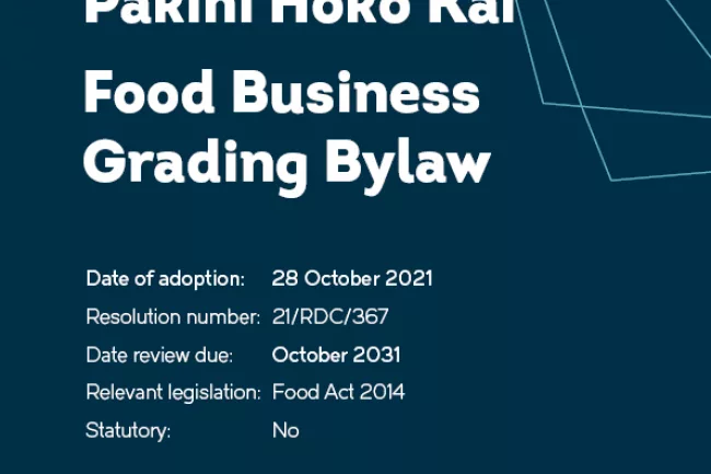 Food Business Grading Bylaw 2021