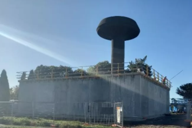 Bulls Reservoir and Water Tower Artwork - Before
