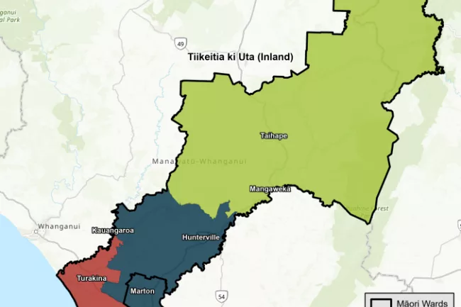 Māori Wards Representation Map