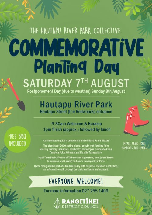 Hautapu River Park Collective Planting Day A3 Poster