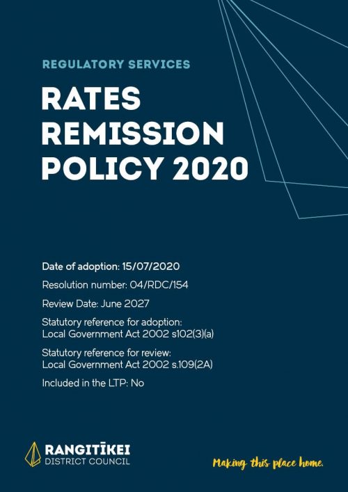 Rates Remission Policy