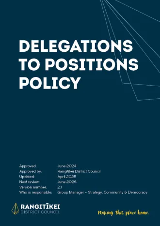 Delegations to Positions Policy