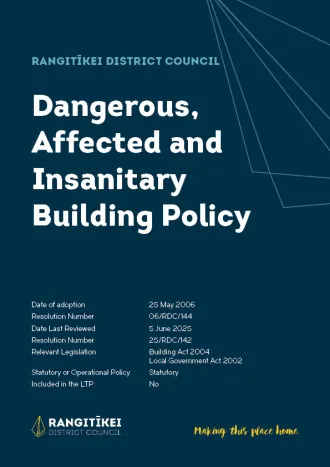 Dangerous and Insanitary Building Policy