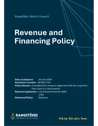 Revenue and Finance Policy