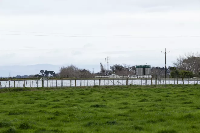 A photo from the Marton Wastewater Treatement Plant and the ponds.