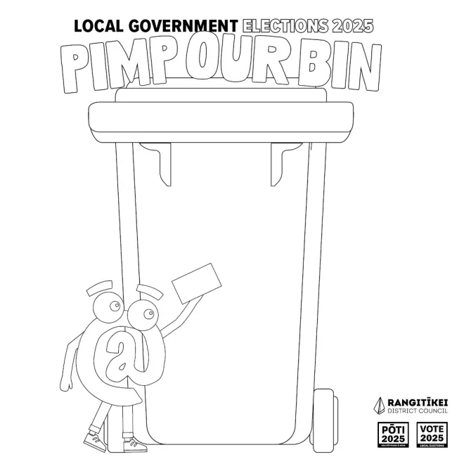Pimp Our Bin – Local Election 2025 Colouring Competition