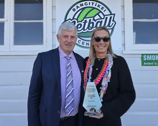 Katie Deere and Mayor Andy