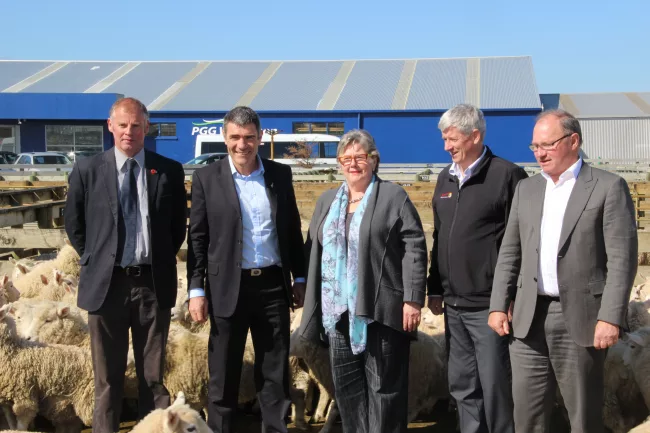 Sheep and Beef Land Productivity Programme announced by Primary Industries Minister Nathan Guy at the Feilding Sale Yards