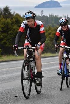 Jo biking around Lake Taupo 2018